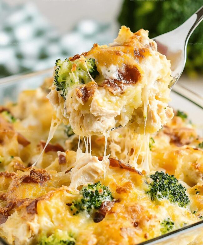 Stepwise Cooking Of Potato Chicken And Broccoli Casserole