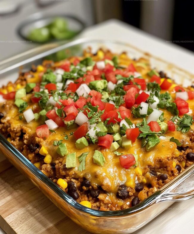 Easy Taco Casserole With Tortillas Steps