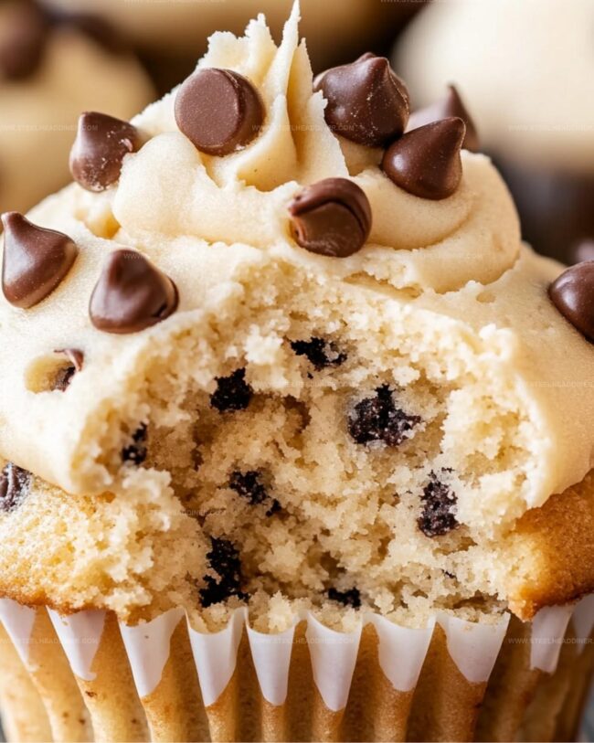 Baking Cookie Dough Cupcakes Perfectly