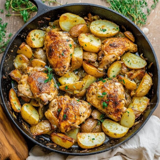 Steps to Prepare Chicken and Potatoes Skillet