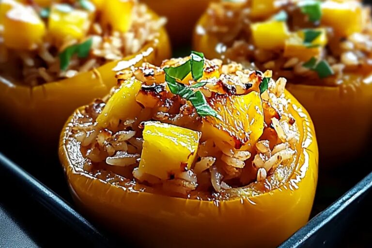 Teriyaki Pineapple Chicken & Rice Stuffed Peppers Recipe