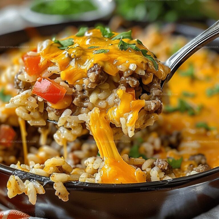 Cheesy Hamburger Rice Casserole Recipe