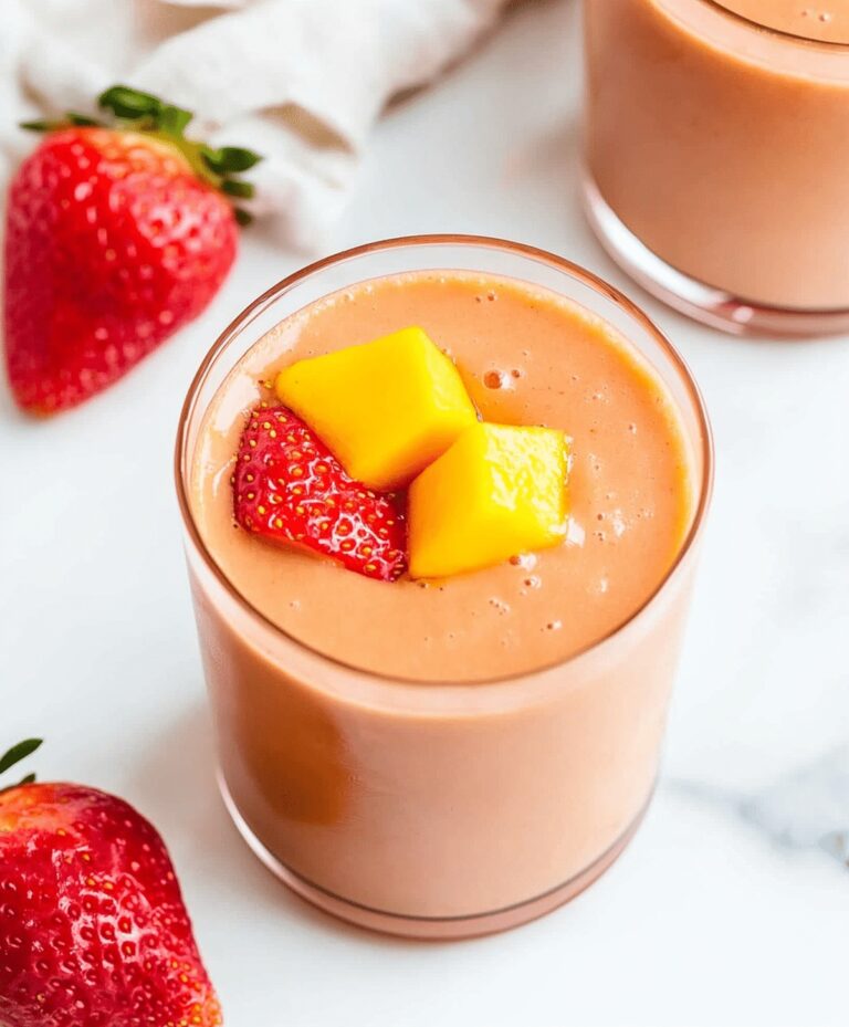 Tropical Strawberry Mango Smoothie Recipe