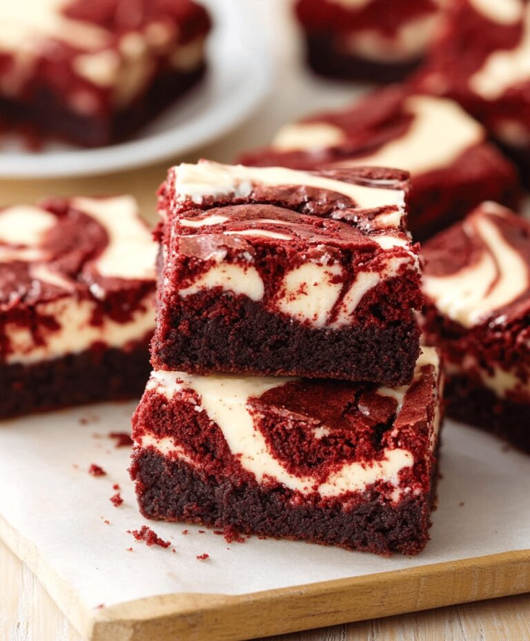 Red Velvet Cheesecake Swirl Brownies Recipe