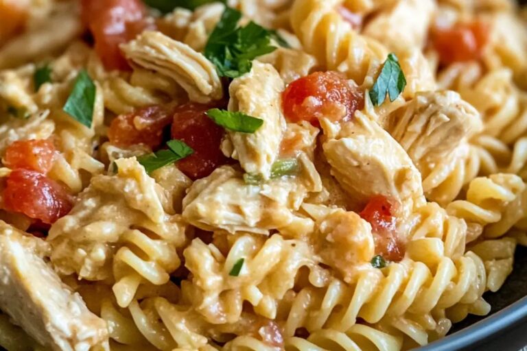 Crock Pot Salsa Ranch Chicken Pasta Recipe