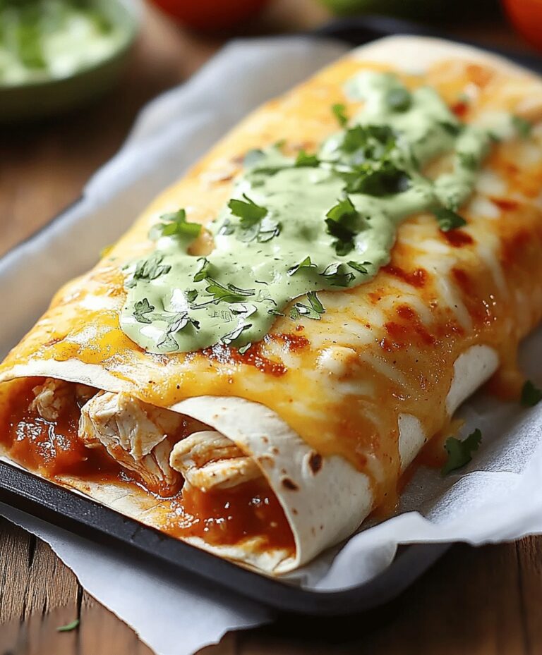 Smothered Baked Chicken Burritos Recipe