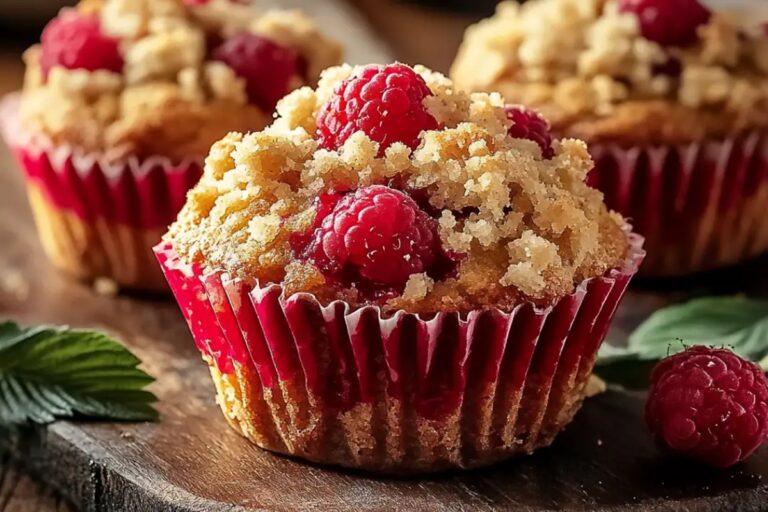Raspberry Muffins With Crumble Topping Recipe