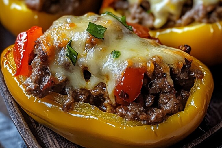 Philly Cheesesteak Loaded Stuffed Peppers Recipe
