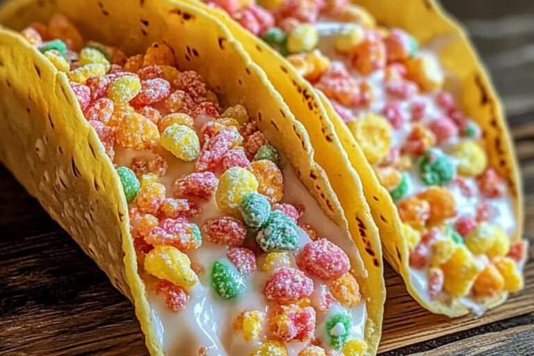Fruity Pebbles Cheesecake Tacos Recipe