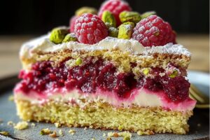 Raspberry Delight Pistachio Cake Extravaganza Recipe