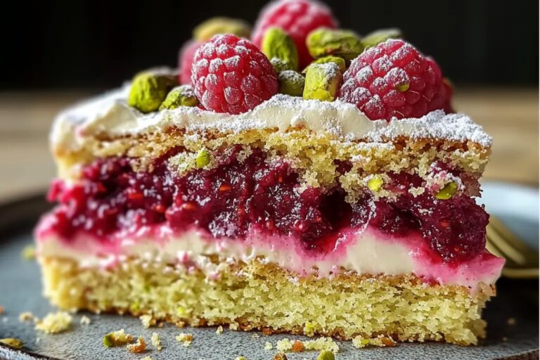 Raspberry Delight Pistachio Cake Extravaganza Recipe
