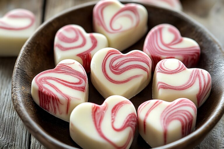 Valentines Day Swirled White Chocolate Candies Recipe
