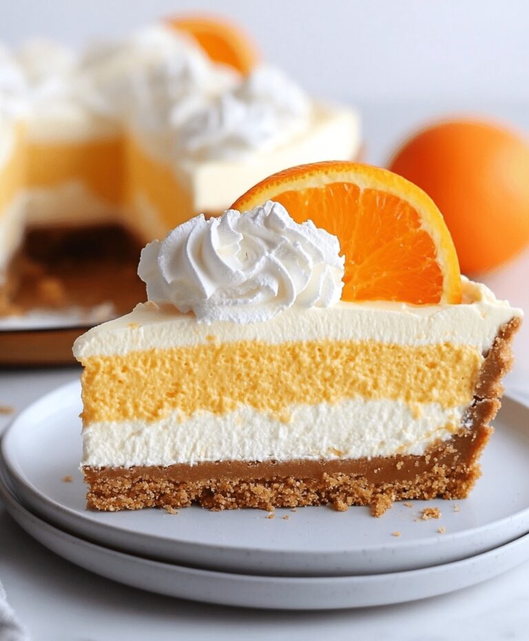 Creamy No Bake Orange Creamsicle Cheesecake Recipe