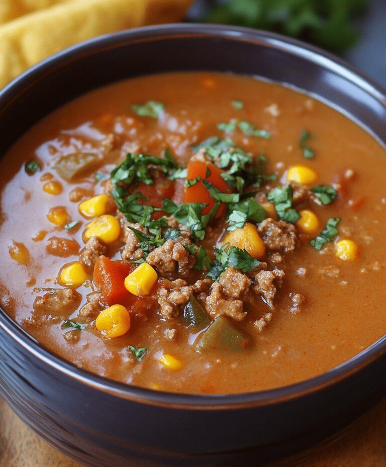 Ground Beef Enchilada Soup Recipe