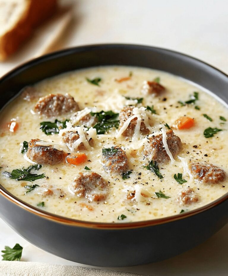 Quick Parmesan Italian Sausage Soup Recipe