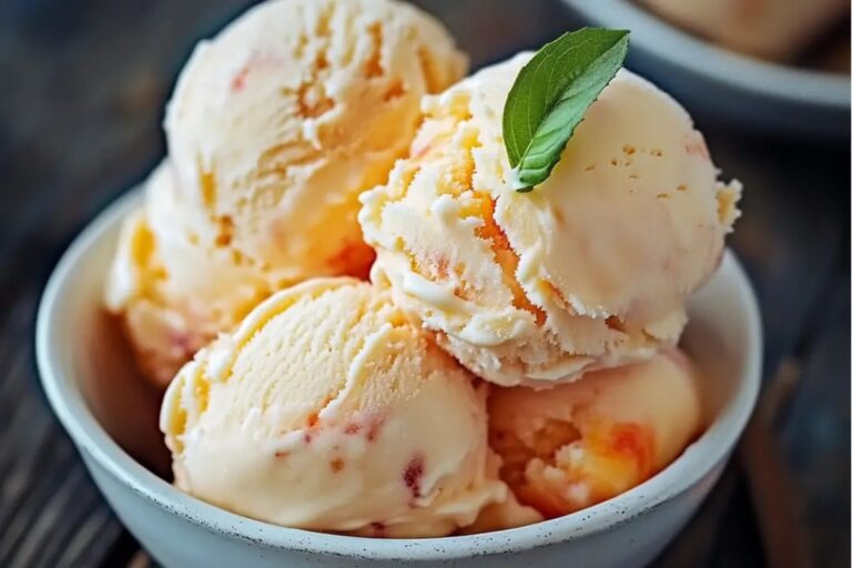 Homemade Peach Ice Cream Recipe