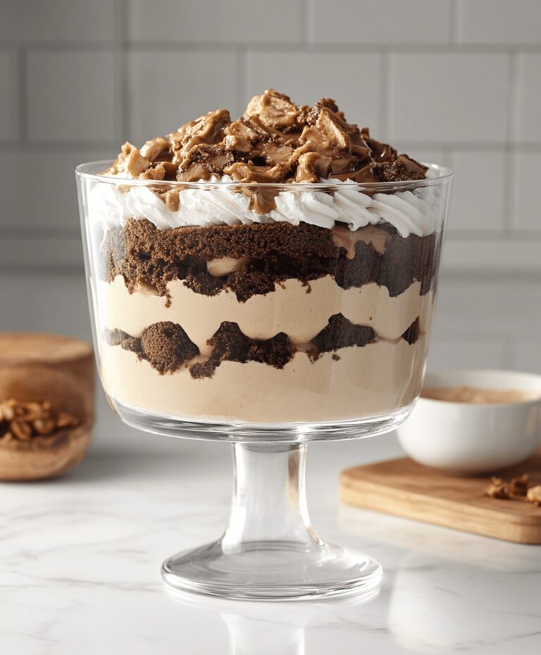 Best Peanut Butter Fudge Brownie Trifle Recipe