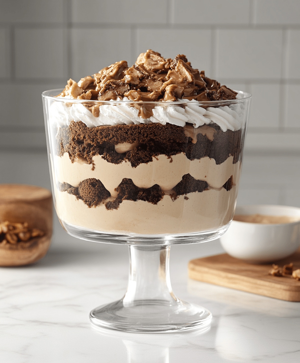 Best Peanut Butter Fudge Brownie Trifle Recipe