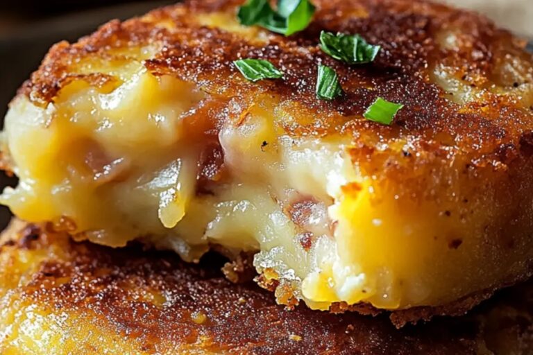 Cheesy Stuffed Potato Cakes Recipe