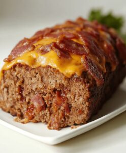 Easy BBQ Bacon Cheeseburger Meatloaf Recipe