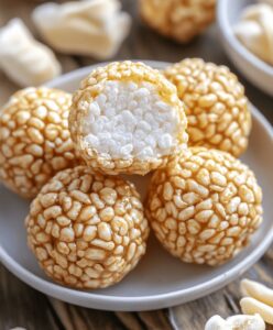 Caramel Marshmallow Rice Krispie Balls Recipe