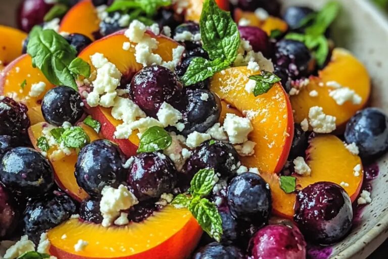 Blueberry Peach Feta Salad Recipe
