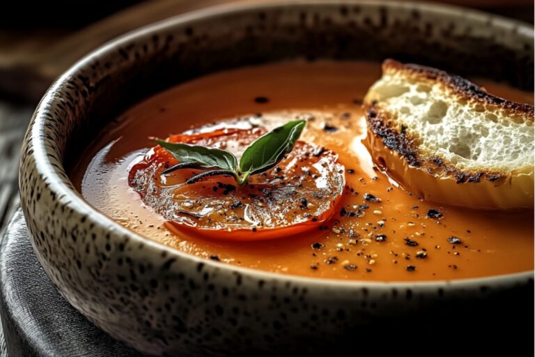 Creamy Roasted Tomato And Garlic Soup Recipe