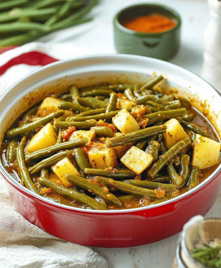 Cajun Smothered Green Beans & Potatoes Recipe