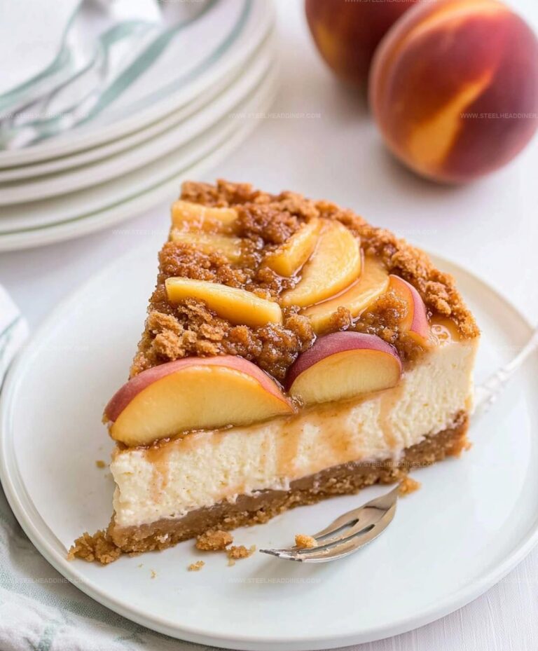 Rustic Peach Cobbler Cheesecake Recipe