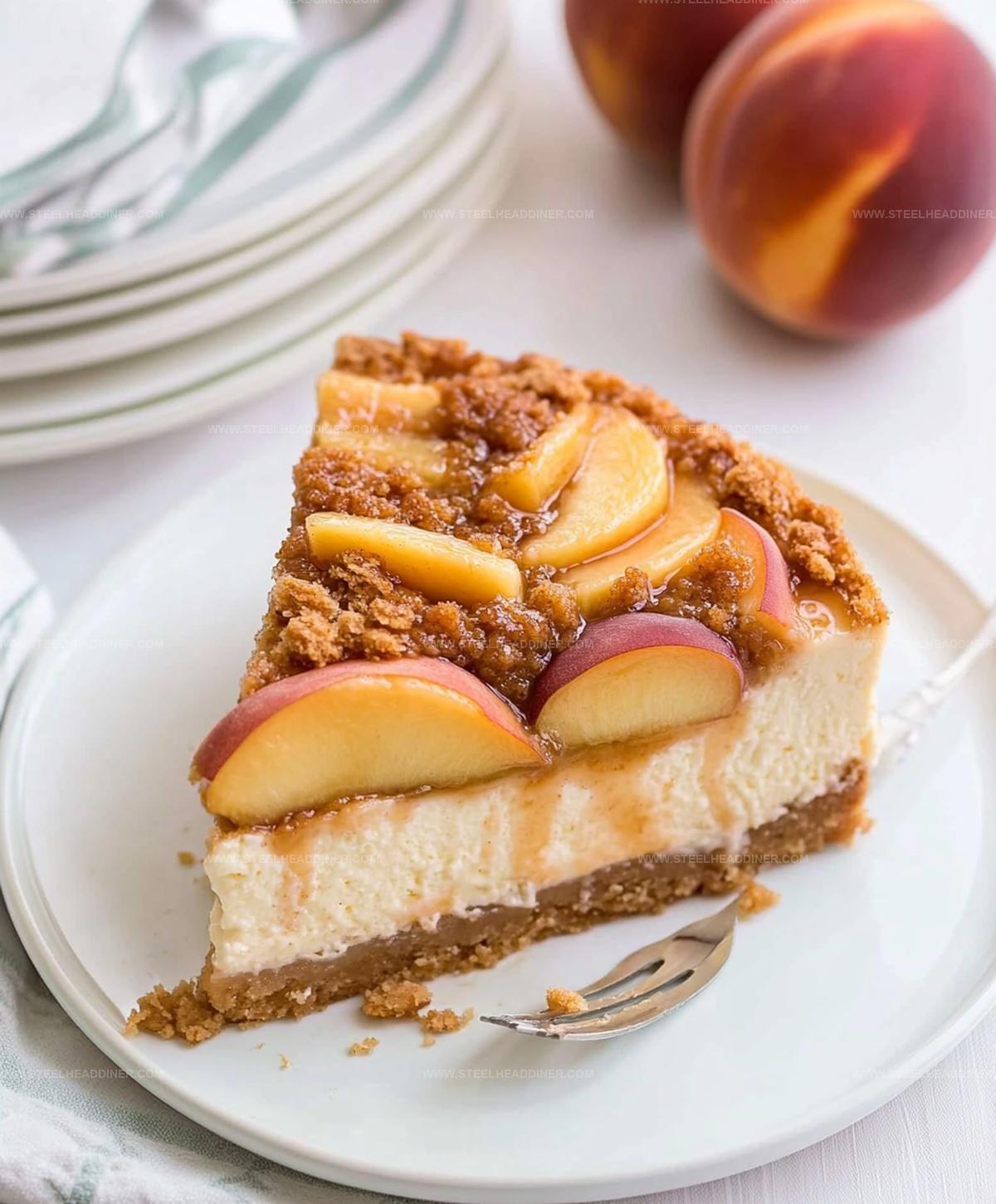 Rustic Peach Cobbler Cheesecake Recipe