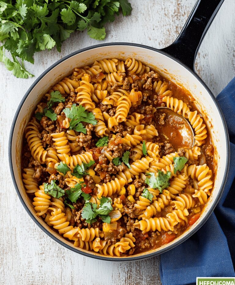 One Pot Beef Taco Pasta Recipe