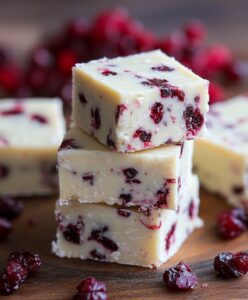 Creamy Cranberry White Chocolate Fudge Recipe