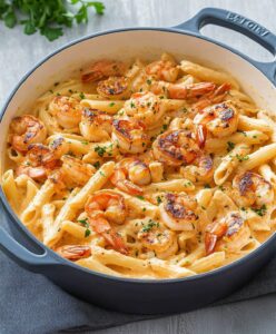 Spicy Cajun Shrimp And Chicken Pasta Recipe