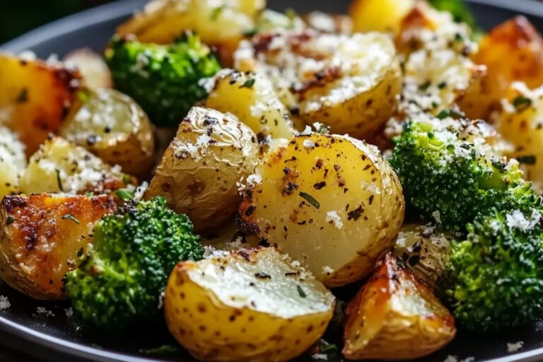 Roasted Parmesan Potatoes & Broccoli Recipe