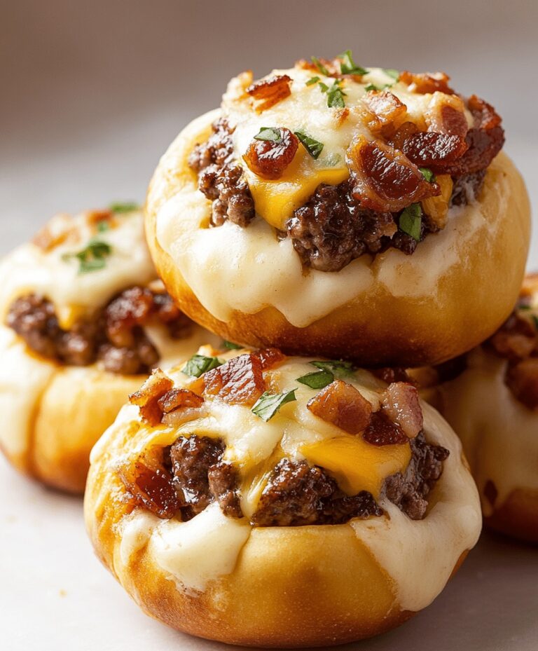 Garlic Parmesan Bacon Cheeseburger Bombs Recipe