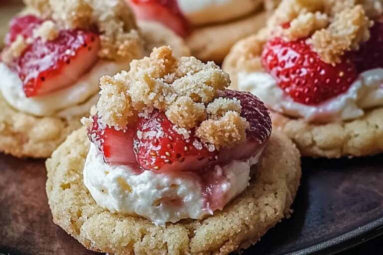 Strawberry Cheesecake Crumbl Cookies Recipe