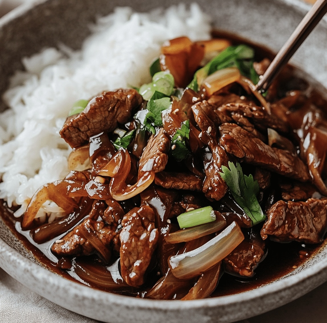 Quick Chinese Beef And Onion Stir-fry Recipe