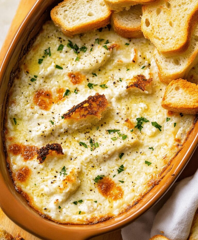 Baked Garlic Bread Dip Recipe