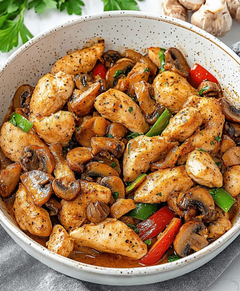 Black Pepper Chicken With Mushrooms Recipe