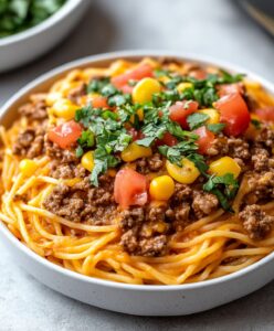 Hearty Crockpot Taco Spaghetti Recipe