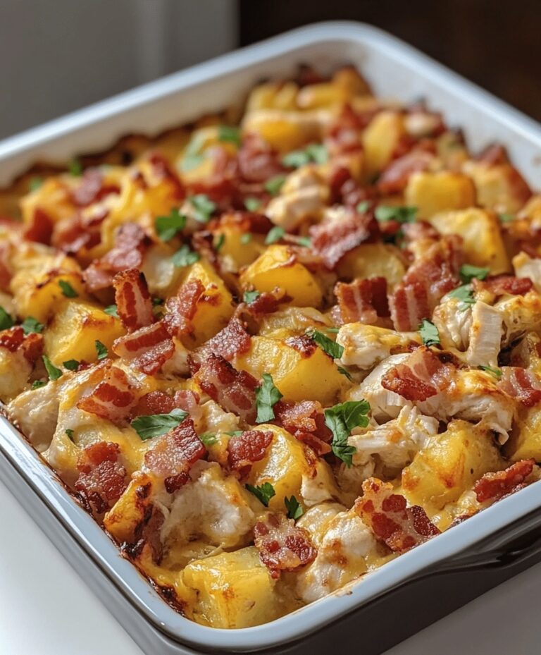 Creamy Chicken Bacon Ranch Casserole With Potatoes Recipe