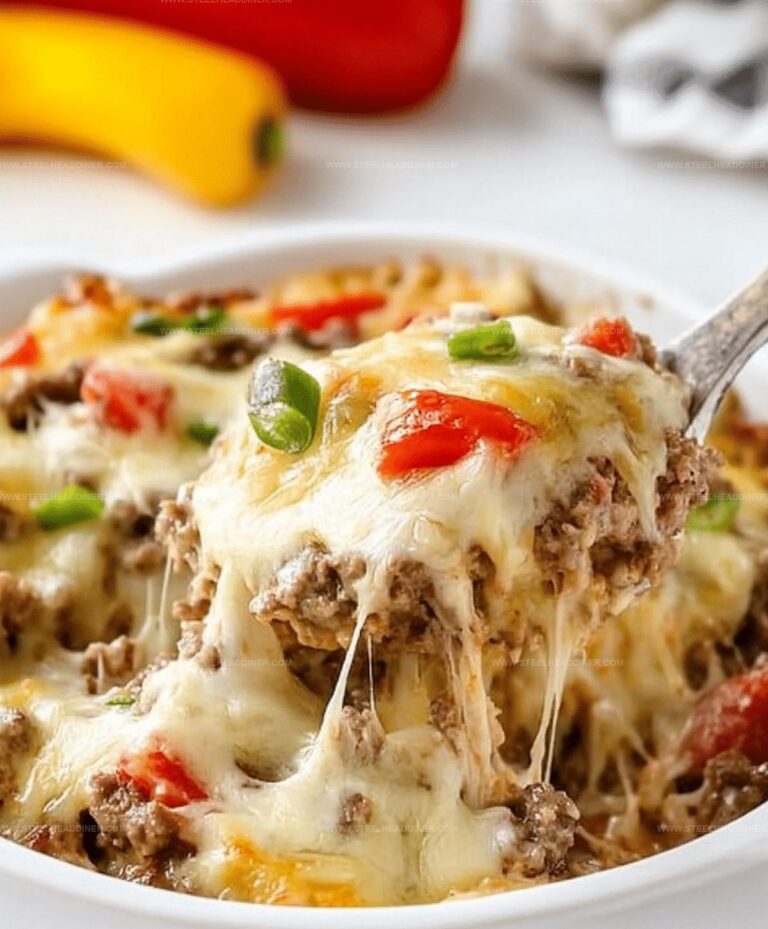 Philly Cheesesteak Casserole Recipe