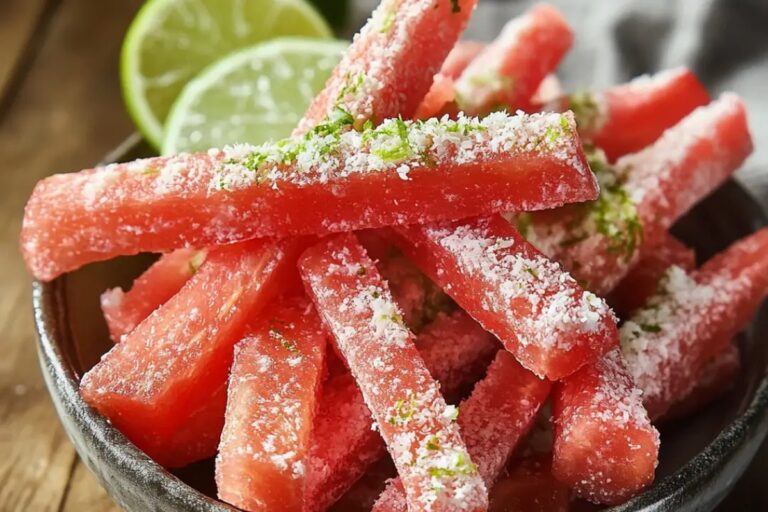 Watermelon Fries With Coconut Lime Dip Recipe