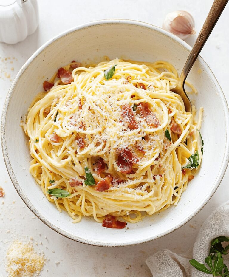Classic Italian Carbonara With Bacon Recipe