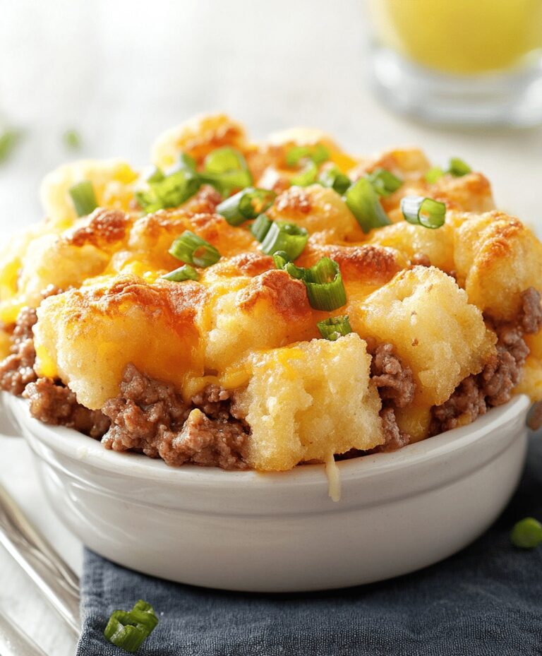 Cheesy Tater Tot Casserole With Ground Beef Recipe