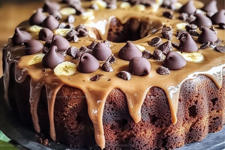 Peanut Butter Banana Chocolate Chip Cake Recipe