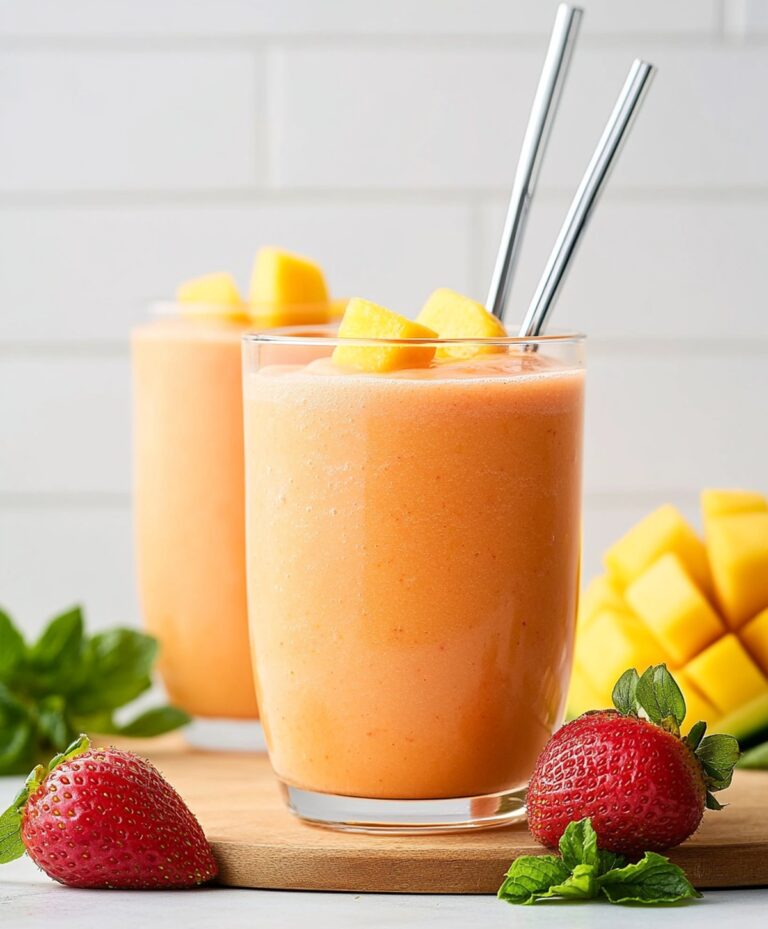 Refreshing Tropical Strawberry Mango Smoothie Recipe