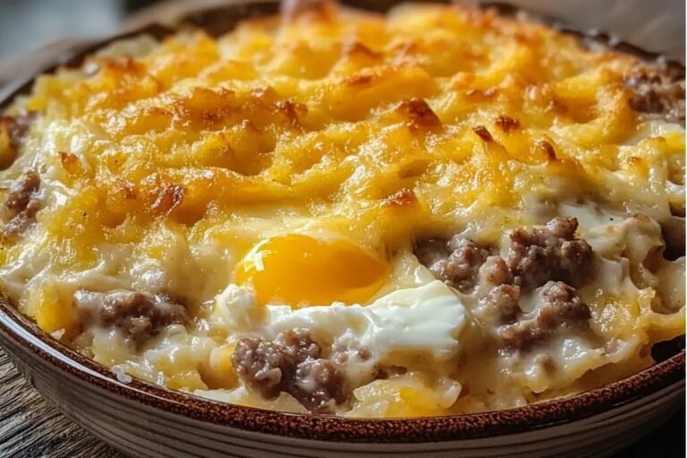 Sausage, Egg, And Cream Cheese Hashbrown Casserole Recipe