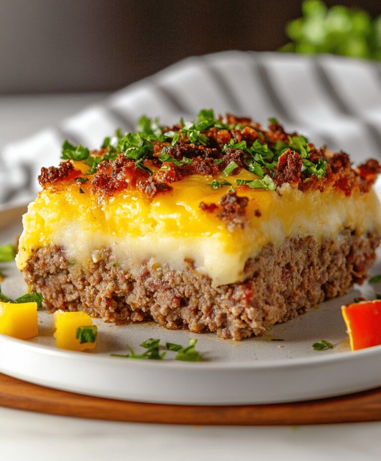 Cheesy Loaded Meatloaf Casserole Recipe