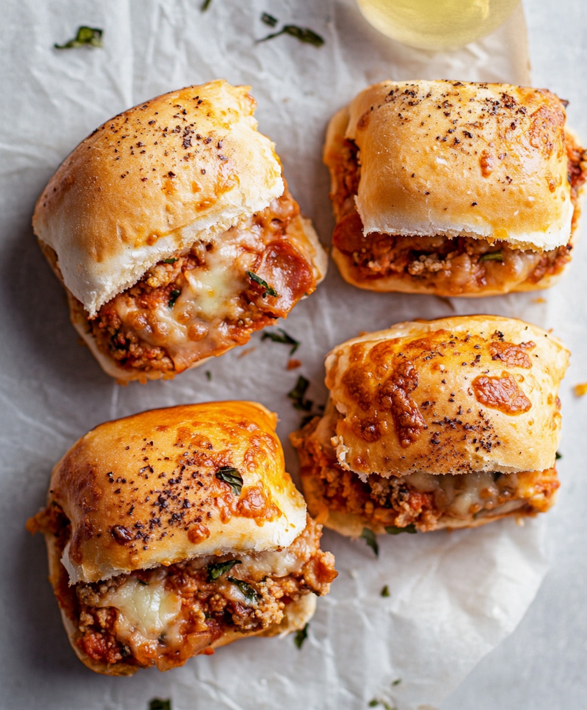 Cheesy Pizza Supreme Sliders Recipe